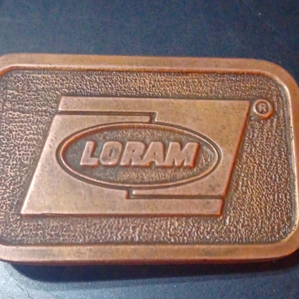 Vintage copper belt buckle .